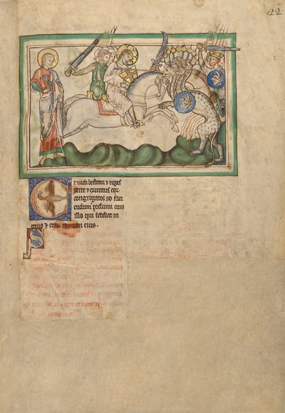 The Battle between the Horsemen and the Beast by Unbekannt Unbekannt